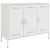 vidaXL skab 100,5x39x79 cm st&aring;l hvid