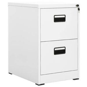 vidaXL arkivskab 46x62x72,5 cm st&aring;l hvid