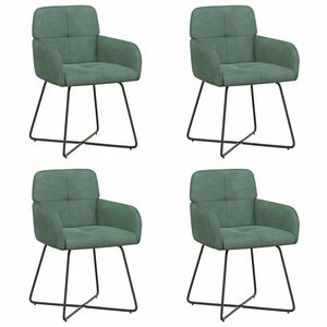 vidaXL Spisestole 4 stk. Fl&oslash;jl Havgr&oslash;n 59 x 56,5 x 86 cm