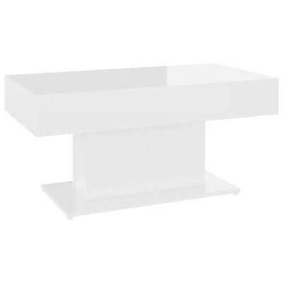 vidaXL sofabord 96x50x45 cm spånplade hvid højglans
