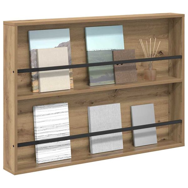 vidaXL Magasin Rack Artisan Egetr&aelig; 100 x 12 x 70 cm Konstrueret tr&aelig;