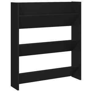 vidaXL v&aelig;gh&aelig;ngt skoreol 80x18x90 cm konstrueret tr&aelig; sort