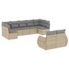 vidaXL sofas&aelig;t til haven 9 dele med hynder polyrattan beige