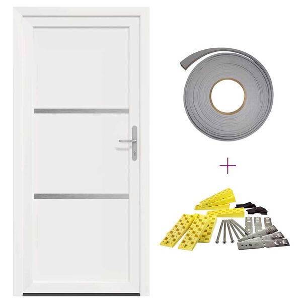 vidaXL Hovedd&oslash;r Hvid 88 x 200 cm PVC