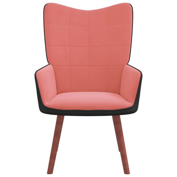 vidaXL l&aelig;nestol fl&oslash;jl og PVC lyser&oslash;d