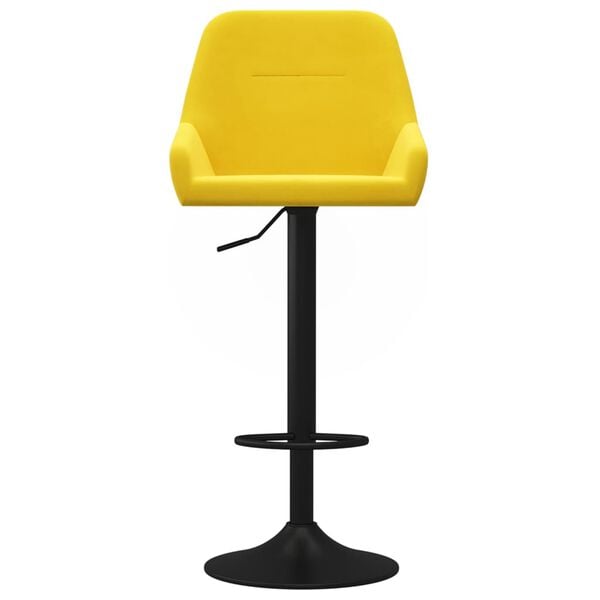 vidaXL barstole 2 stk. fl&oslash;jl sennepsgul