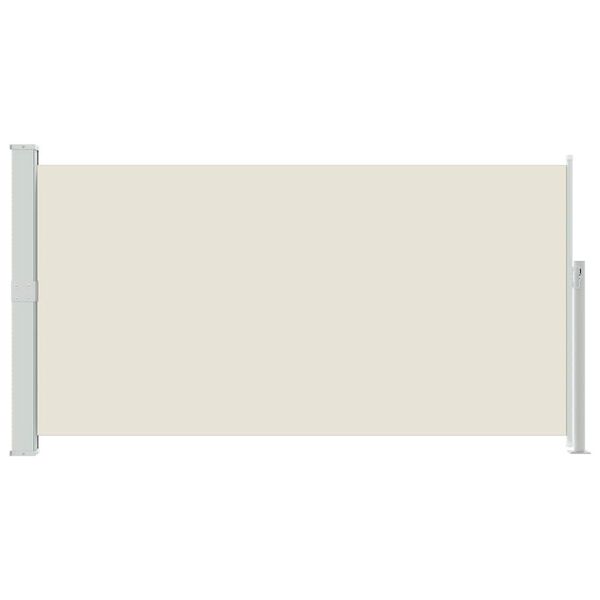 vidaXL sammenrullelig sidemarkise til terrassen 170x300 cm cremefarvet