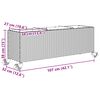 vidaXL plantekasser 2 stk. med hjul 107x32x38 cm polyrattan brun