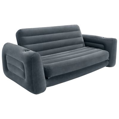 Intex oppustelig stol 203x231x66 cm mørkegrå