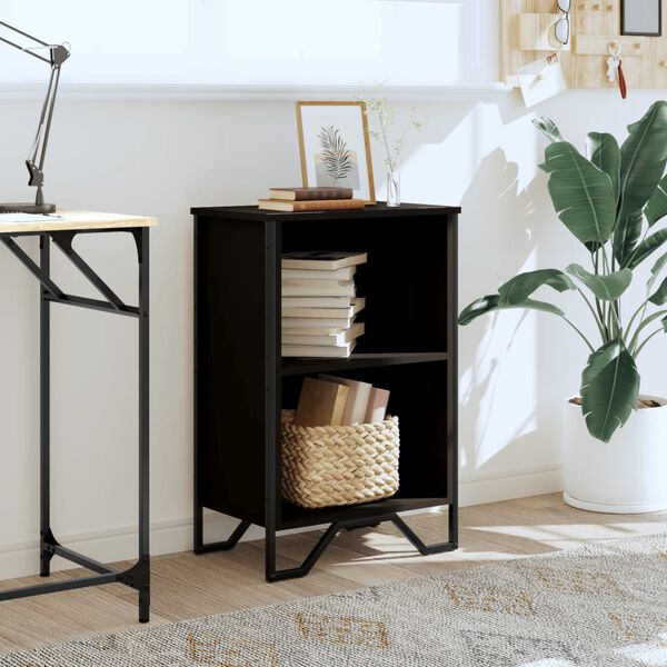 vidaXL bogreol 50x31x74,5 cm konstrueret træ sort