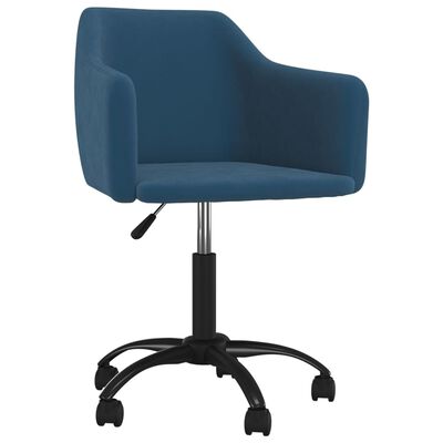 vidaXL drejelige spisebordsstole 4 stk. fløjl blå