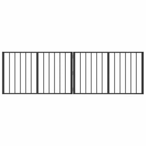 vidaXL Hunded&oslash;r 2 stk. Sort 100 x 60 cm Galvaniseret st&aring;l