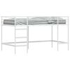 vidaXL B&oslash;rns Loft Seng Ramme Ensfarvet Hvid 107 x 203 cm St&aring;l