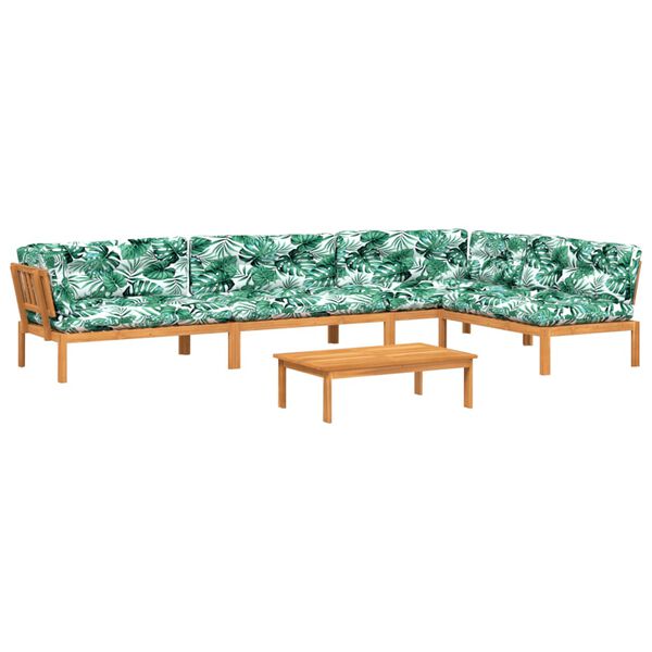 vidaXL sofasæt til haven 5 dele træpaller med hynder massivt akacietræ