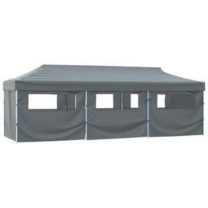 vidaXL foldbart pop op-festtelt med 8 sidev&aelig;gge 870x291x315 cm antracitgr&aring;