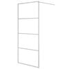 vidaXL brusev&aelig;g 90x195 cm klart sikkerhedsglas s&oslash;lvfarvet