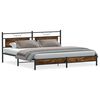 vidaXL sengeramme uden madras 193x203 cm metal r&oslash;get egetr&aelig;sfarve