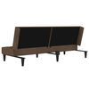 vidaXL 2-personers sovesofa med skammel mikrofiberstof brun