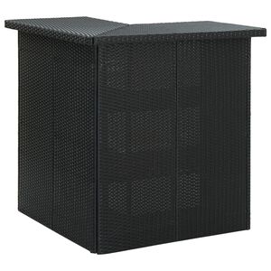 vidaXL hj&oslash;rnebarbord 100x50x105 cm polyrattan sort