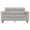 vidaXL 2-personers sofa 120 cm mikrofiberstof lysegr&aring;