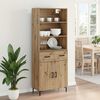 vidaXL Highboard Artisan Egetr&aelig; 69,5 x 34 x 180 cm Konstrueret tr&aelig;