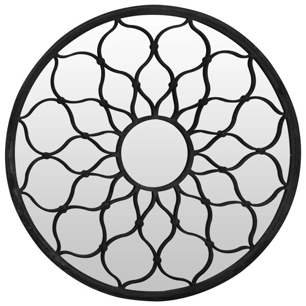 vidaXL spejl 60x3 cm rundt jern sort