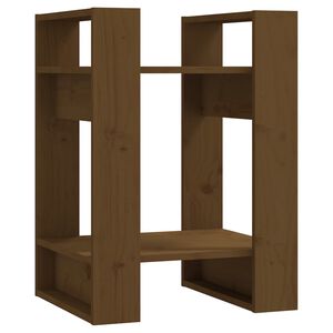 vidaXL bogreol/rumdeler 41x35x57 cm massivt fyrretr&aelig; gyldenbrun