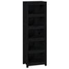 vidaXL bogreol 50x35x154 cm massivt fyrretr&aelig; sort