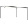 vidaXL pavillon 4x4 m 180 g/m&sup2; stof og st&aring;l hvid