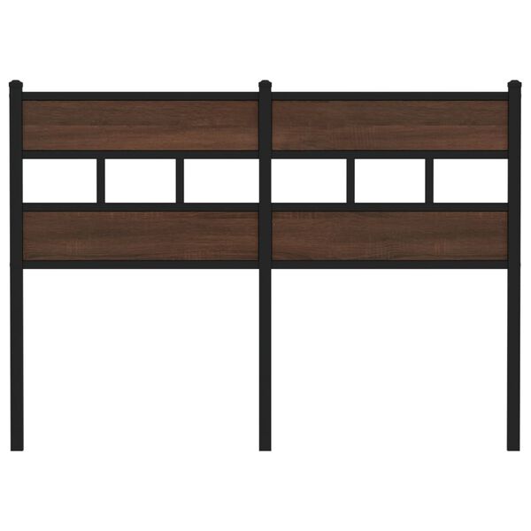 vidaXL udskiftningsgavl 120 cm st&aring;l og konstrueret tr&aelig; brun egetr&aelig;sfarve