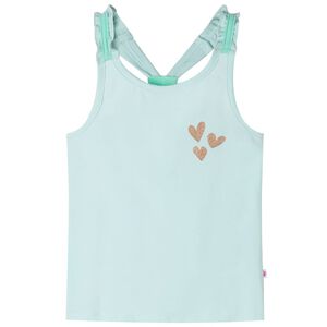 vidaXL Tanktop til b&oslash;rn str. 104 lys mintgr&oslash;n