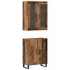 vidaXL Highboard 2 stk. Gammelt tr&aelig; 69,5 x 34 x 180 cm Konstrueret tr&aelig;