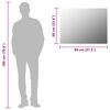 vidaXL spejl uden ramme 80x60 cm glas