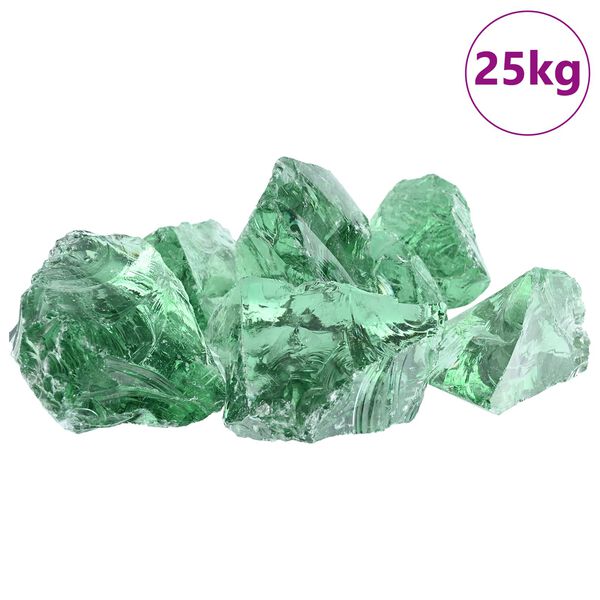 vidaXL Have Sten Lys gr&oslash;n 12 cm Glas