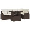 vidaXL Havesofa S&aelig;t 6 stk. Brun og Creme 100 x 55 x 73 cm polyrattan