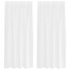 vidaXL Voile Gardin med gardiner 2 pcs Hvid 175 x 140 cm Polyester