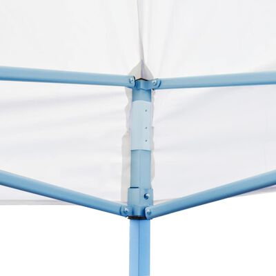 vidaXL foldbart pop-op-festtelt med sidevægge 3 x 6 m stål hvid