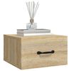 vidaXL væghængt sengebord 35x35x20 cm sonoma-eg