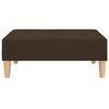 vidaXL 2-personers sovesofa med fodskammel stof m&oslash;rkebrun