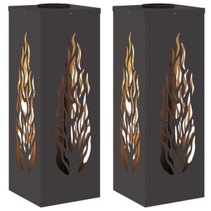 vidaXL Solar LED sti lys 2 stk. Varm hvid 18 x 18 x 50 cm