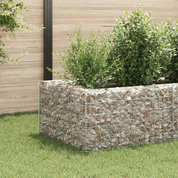 vidaXL gabion-h&oslash;jbed 360x90x50 cm st&aring;l