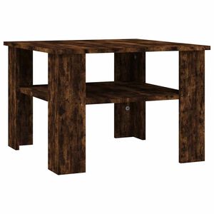 vidaXL sofabord 60x60x42 cm konstrueret tr&aelig; r&oslash;get egetr&aelig;sfarve