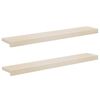 vidaXL Vindueskarme 2 stk. Hvid 100 x 20 x 2 cm Massivt Eg Tr&aelig;