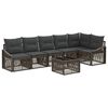 vidaXL Havesofa S&aelig;t 7 stk. Gr&aring; polyrattan