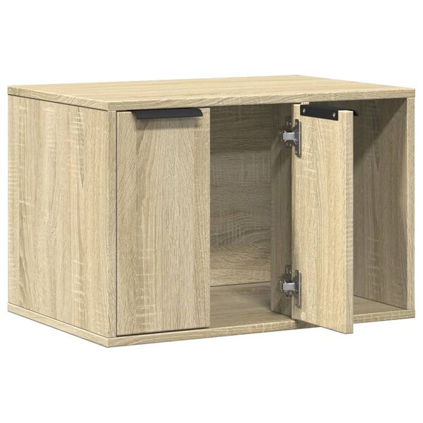 vidaXL toiletskjuler kattebakke 60x40x40 cm konstrueret træ sonoma-eg