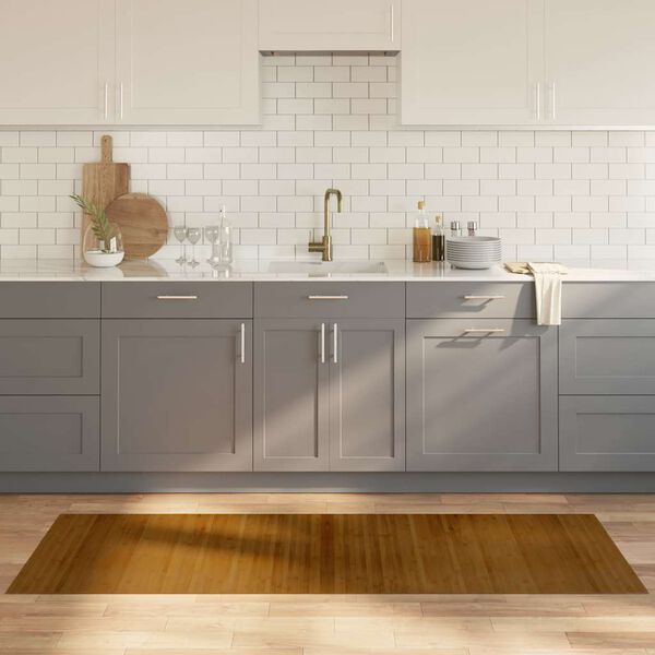 vidaXL gulvt&aelig;ppe 70x200 cm rektangul&aelig;r bambus brun