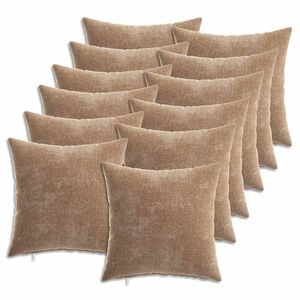 vidaXL Pudebetr&aelig;k 12 stk. HEERLEN Brun 40 x 40 cm Chenille Stof