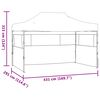 vidaXL Party Tent Creme 291 x 431 x 315 cm Oxford stof