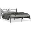 vidaXL sengeramme med sengegavl 160x200 cm metal sort