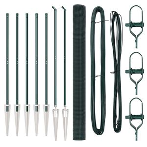 vidaXL Svejset tr&aring;dhegn med spidser 10 x 1,5 m PVC-belagt St&aring;l Gr&oslash;n